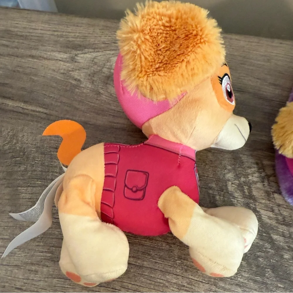 Nickelodeon Paw Patrol Plush & Slippers Kids Sz 11/12 Pink Purple Skye Everest